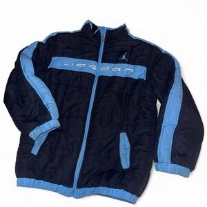 Y2K Jordan baby blue and navy puffer zip up